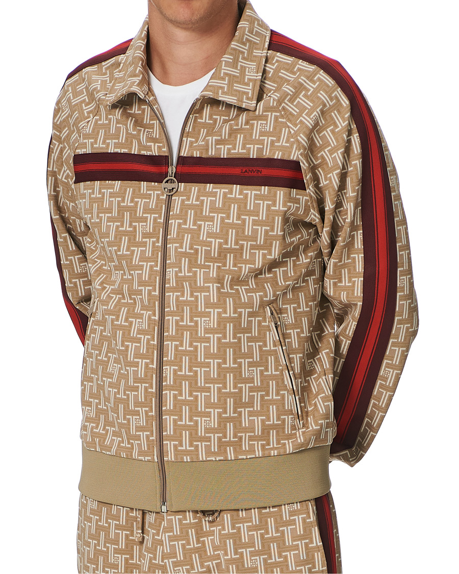 Herr | Tröjor | Lanvin | Monogram Track Sweater Tan