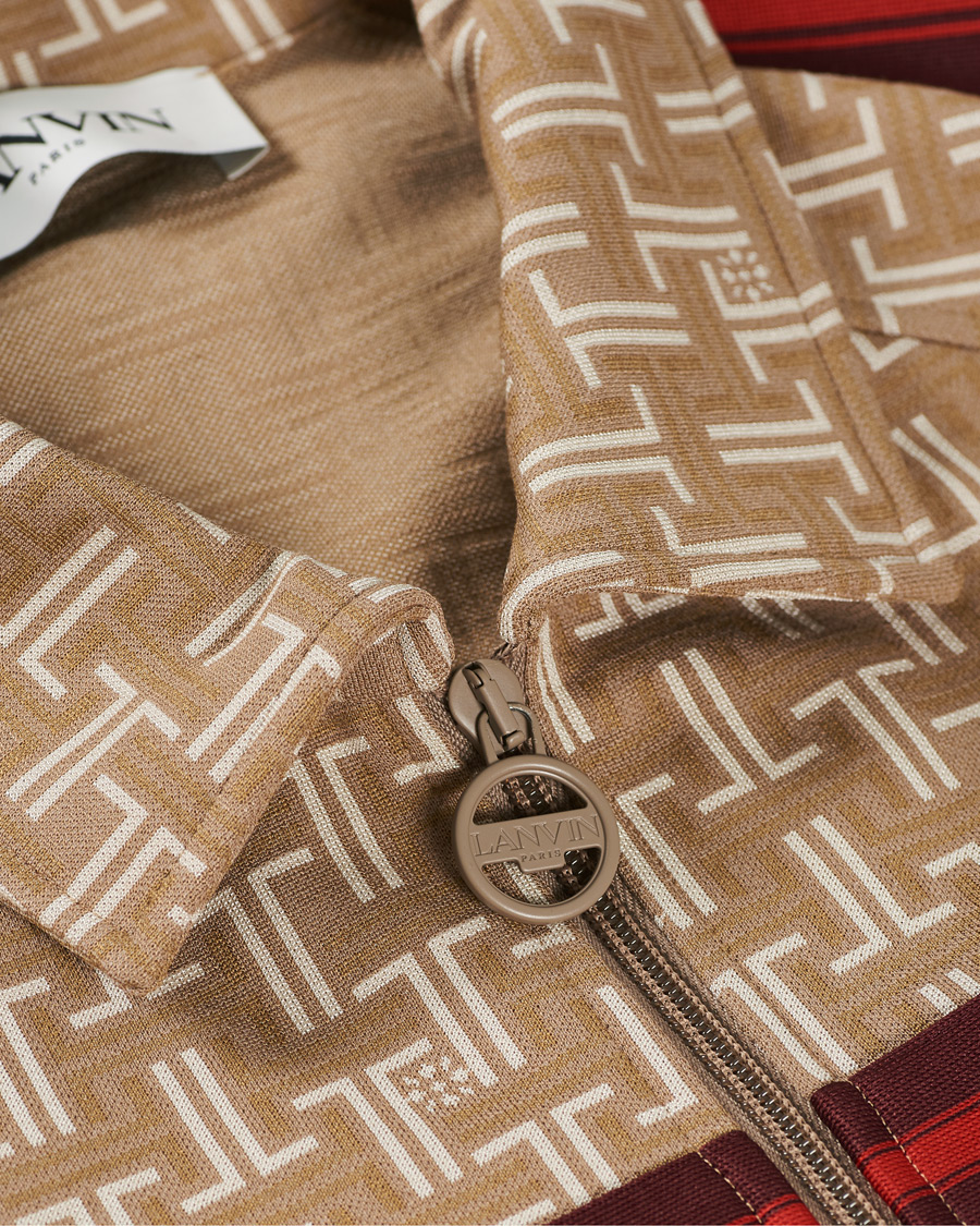 Herr | Tröjor | Lanvin | Monogram Track Sweater Tan