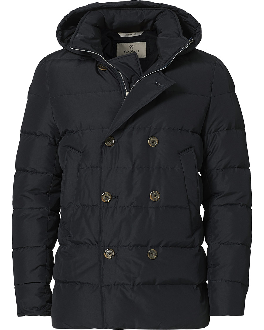 Herr | Jackor | Canali | Double Breasted Down Jacket Navy