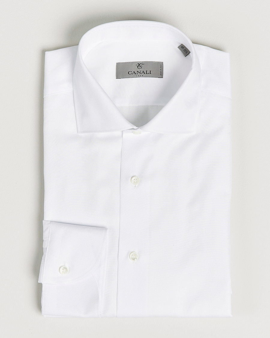 Herr |  | Canali | Slim Fit Cotton Shirt White