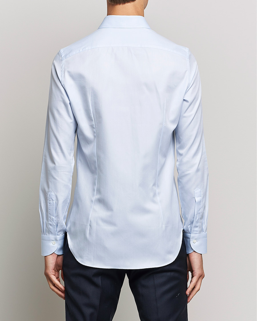 Herr | Skjortor | Canali | Slim Fit Cotton Shirt Light Blue
