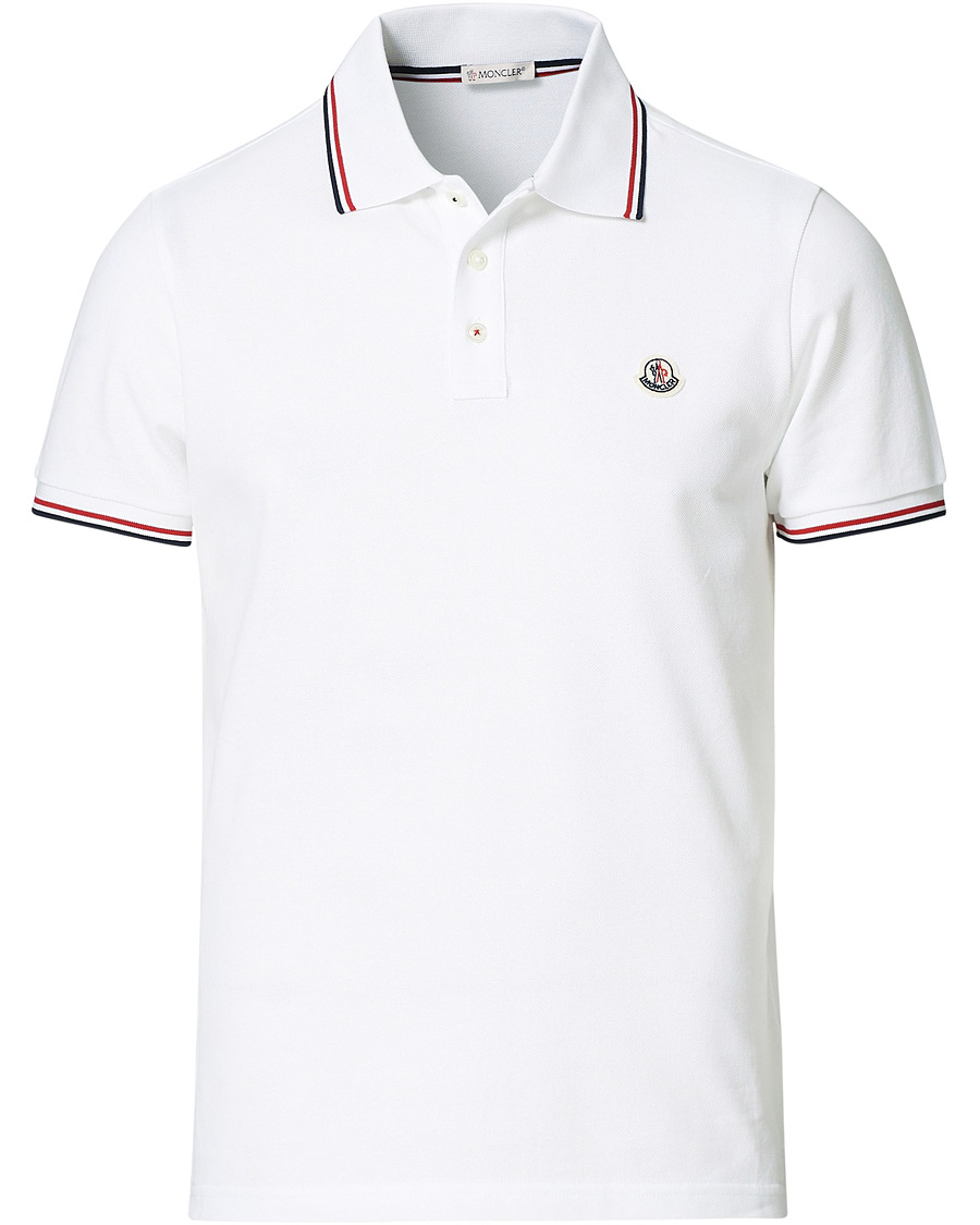 Herr | Pikéer | Moncler | Logo Tipped Polo White