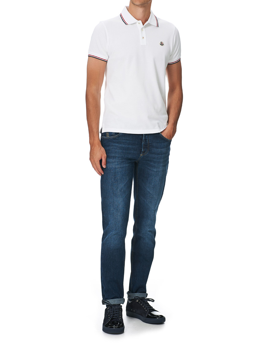Herr | Pikéer | Moncler | Logo Tipped Polo White