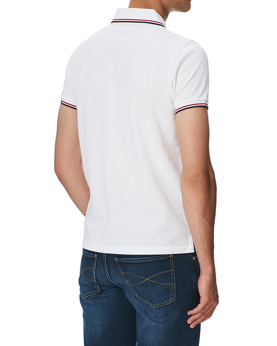 Herr | Pikéer | Moncler | Logo Tipped Polo White
