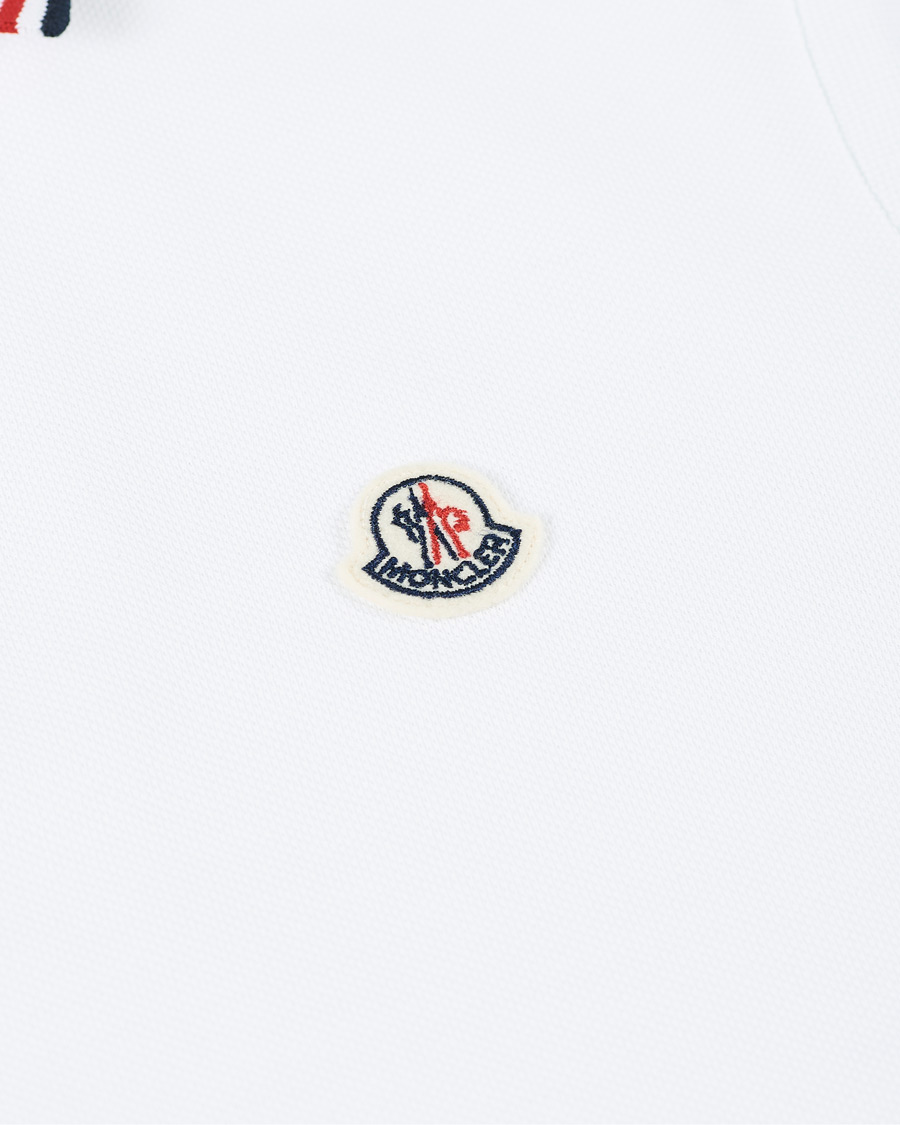 Herr | Pikéer | Moncler | Logo Tipped Polo White