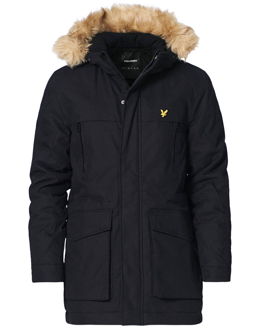Herr | Jackor | Lyle & Scott | Winter Weight Micro Fleece Parka Black