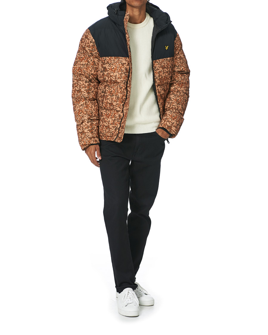 Herr | Jackor | Lyle & Scott | Earth Print Padded Jacket Jet Black