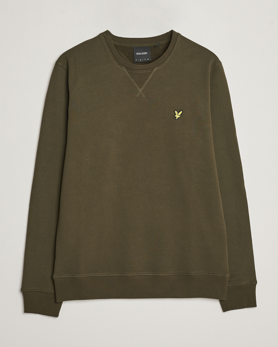 Herr | Tröjor | Lyle & Scott | Organic Cotton Crew Neck Olive