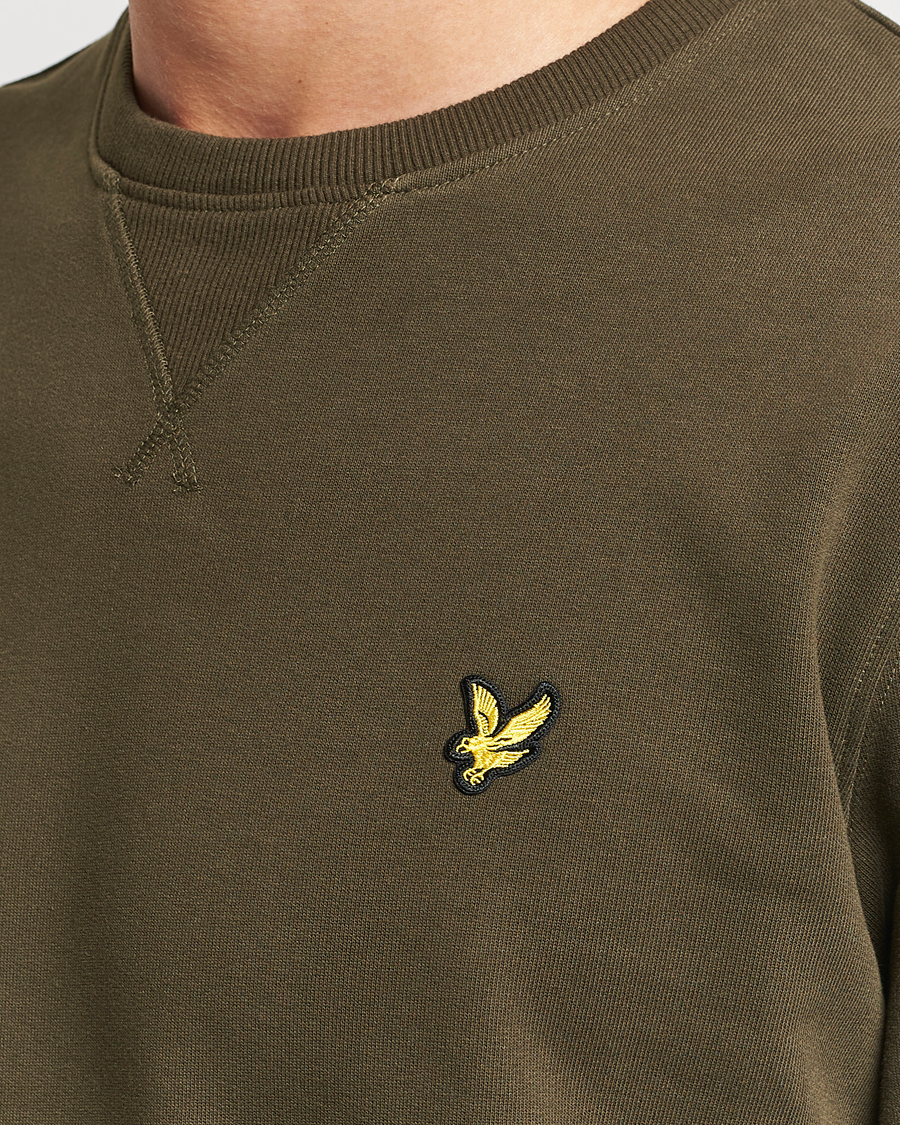 Herr | Tröjor | Lyle & Scott | Organic Cotton Crew Neck Olive