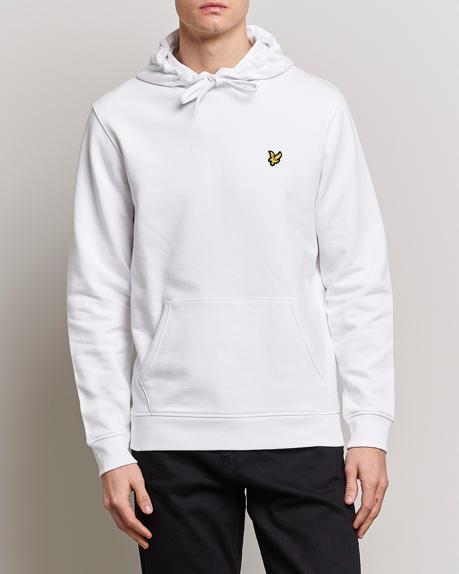 Herr | 30% rea | Lyle & Scott | Pullover Organic Cotton Pullover Hoodie White