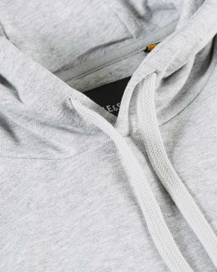 Herr | Tröjor | Lyle & Scott | Organic Cotton Pullover Hoodie Light Grey Melange