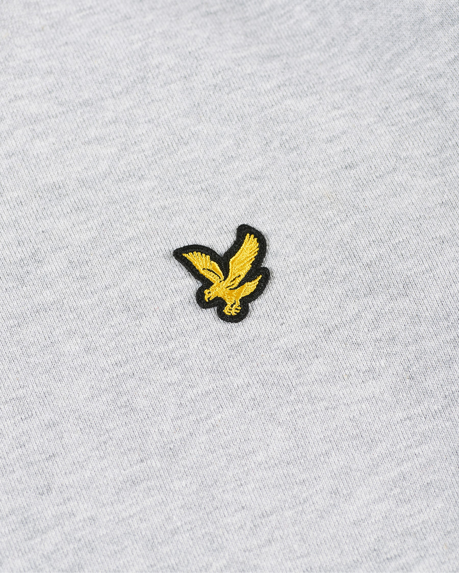 Herr | Tröjor | Lyle & Scott | Organic Cotton Pullover Hoodie Light Grey Melange