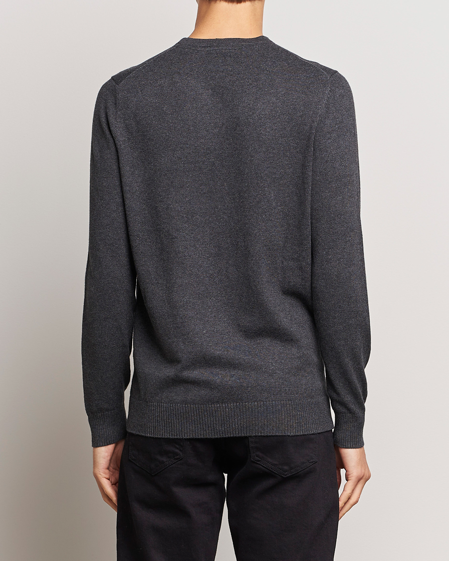 Herr | Tröjor | Lyle & Scott | Cotton/Merino Crew Neck Jumper Charcoal Marl