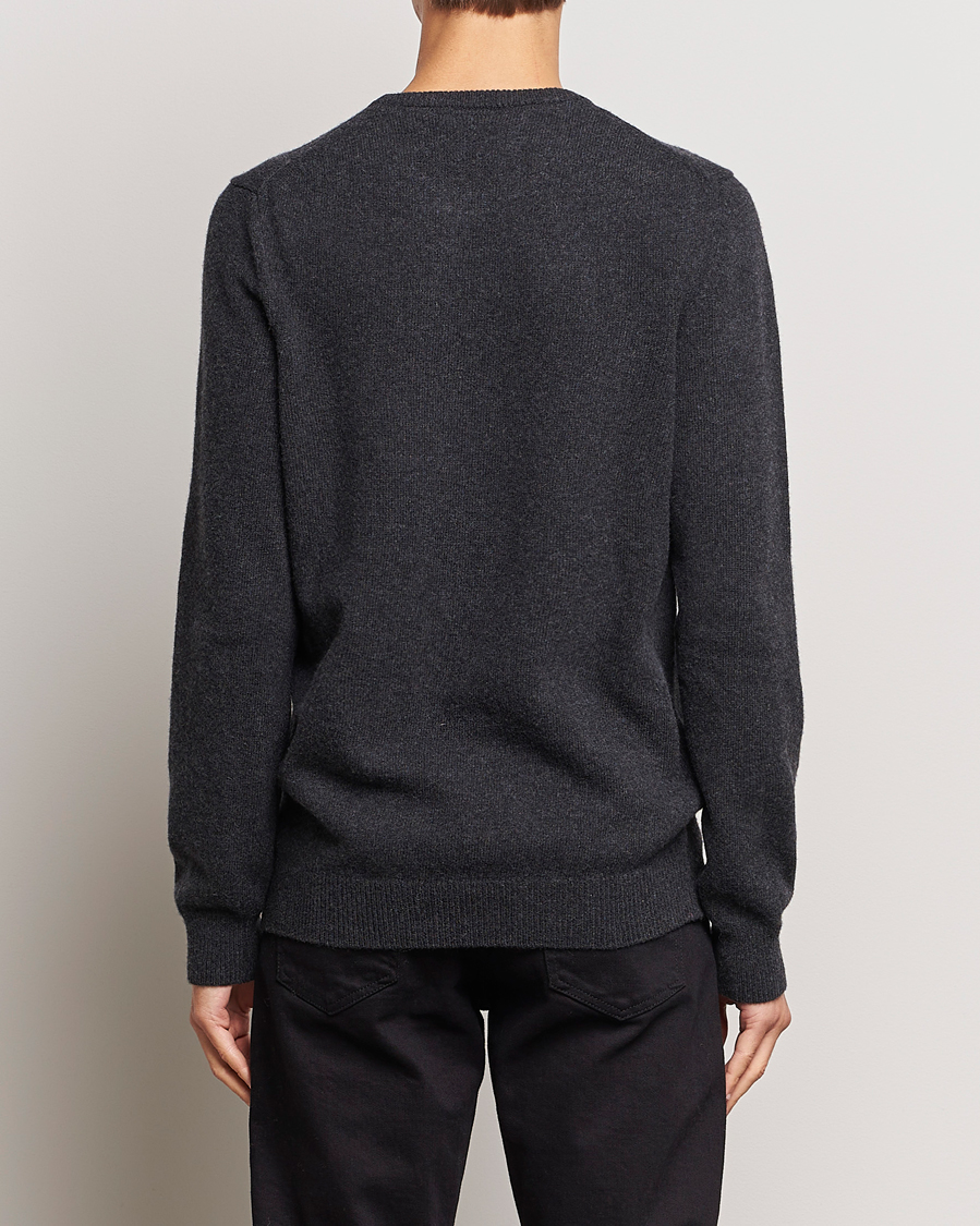 Herr | Tröjor | Lyle & Scott | Lambswool Crew Neck Pullover Charcoal Marl