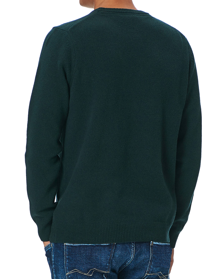 Herr | Tröjor | Lyle & Scott | Lambswool Crew Neck Pullover Dark Green Marl
