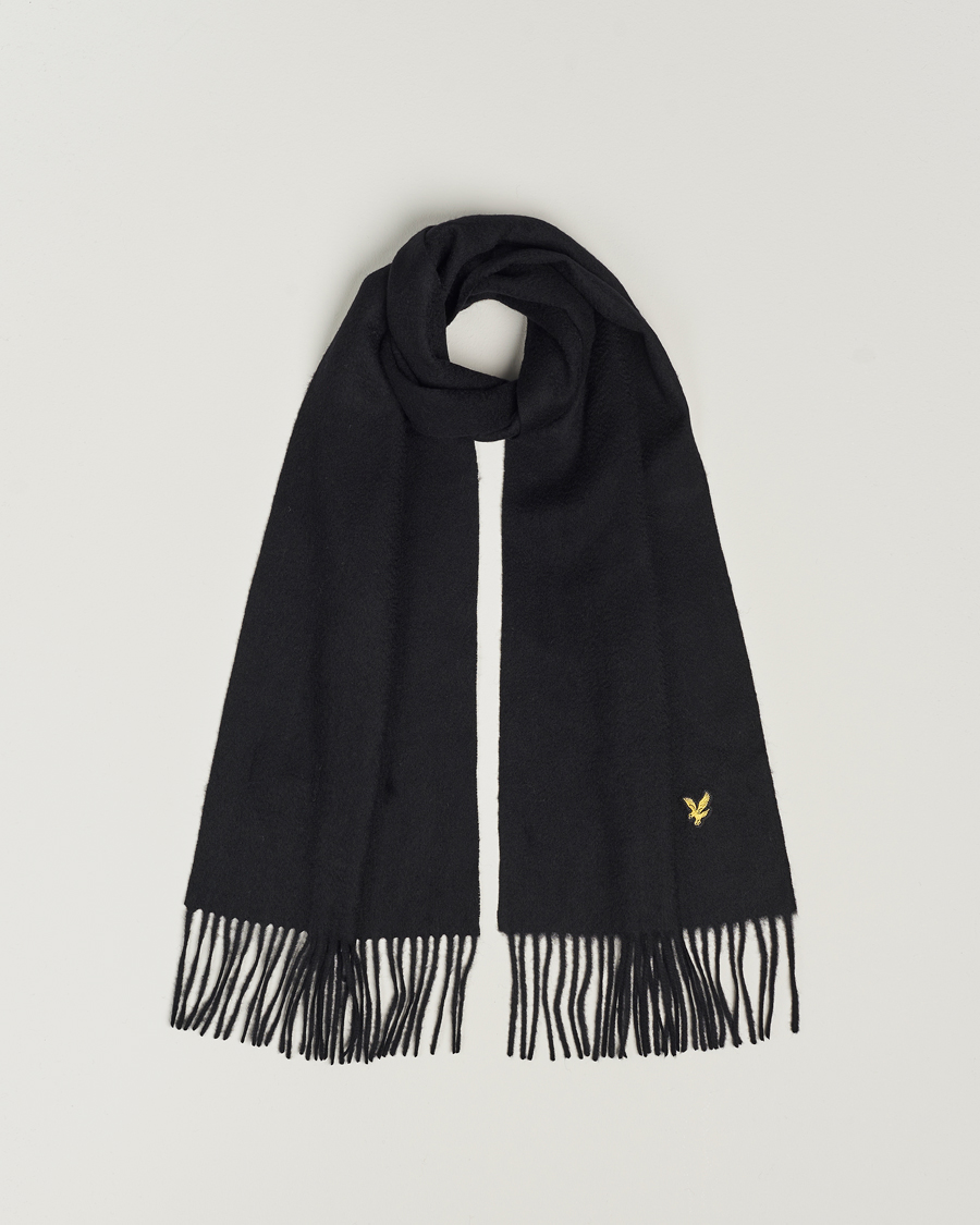 Herr | Lyle & Scott Lambswool Scarf True Black | Lyle & Scott | Lambswool Scarf True Black
