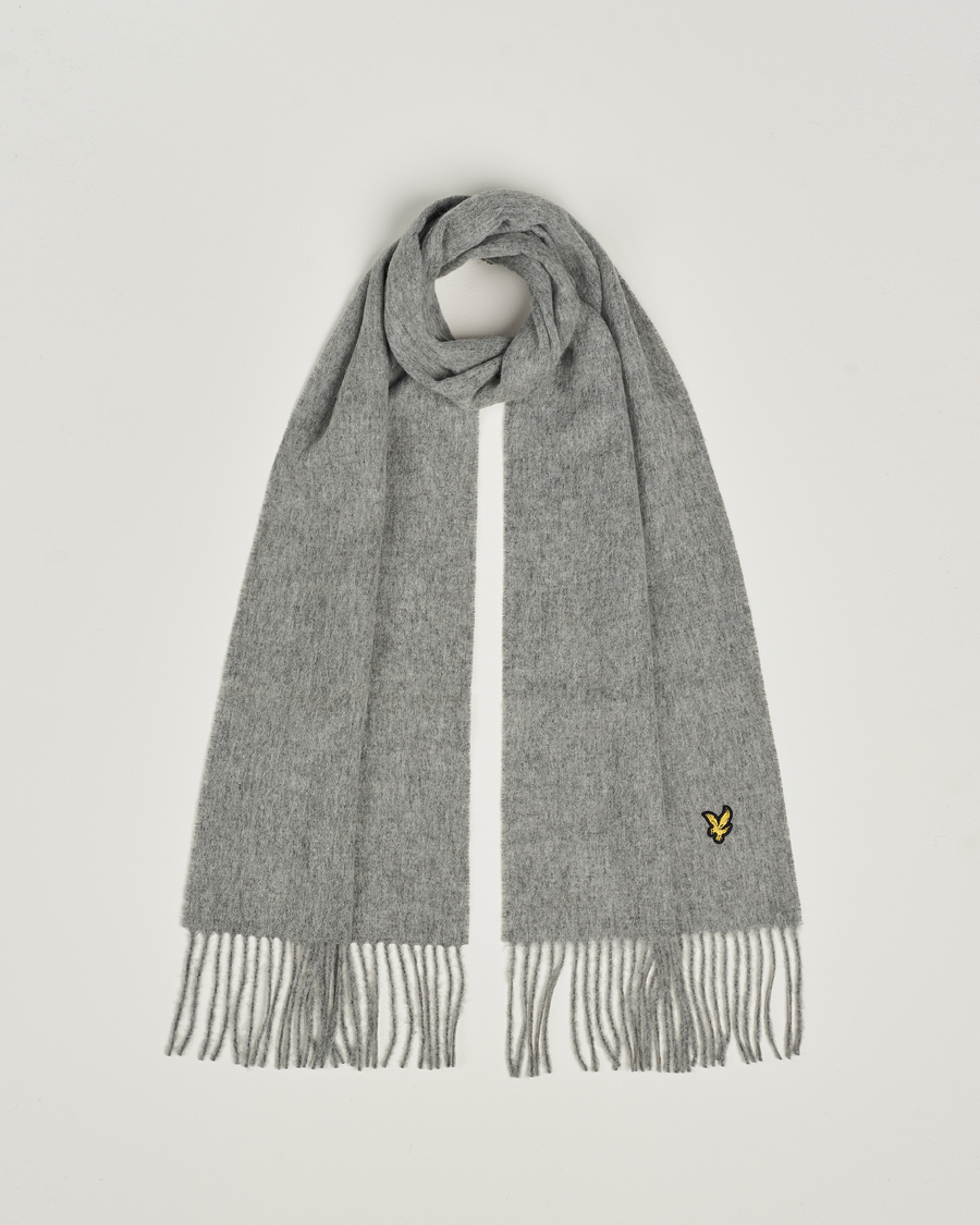 Herr | Lyle & Scott Lambswool Scarf Mid Grey Marl | Lyle & Scott | Lambswool Scarf Mid Grey Marl