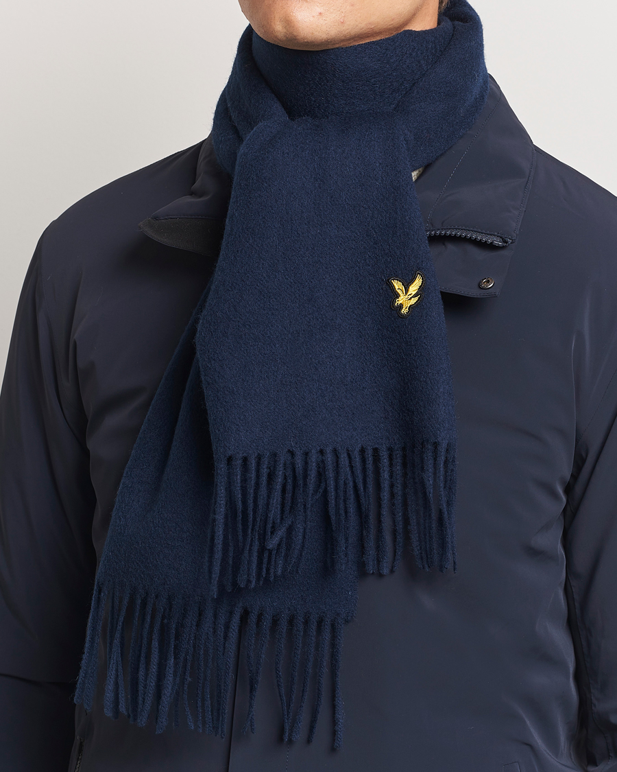 Herr | Lyle & Scott Lambswool Scarf Dark Navy | Lyle & Scott | Lambswool Scarf Dark Navy