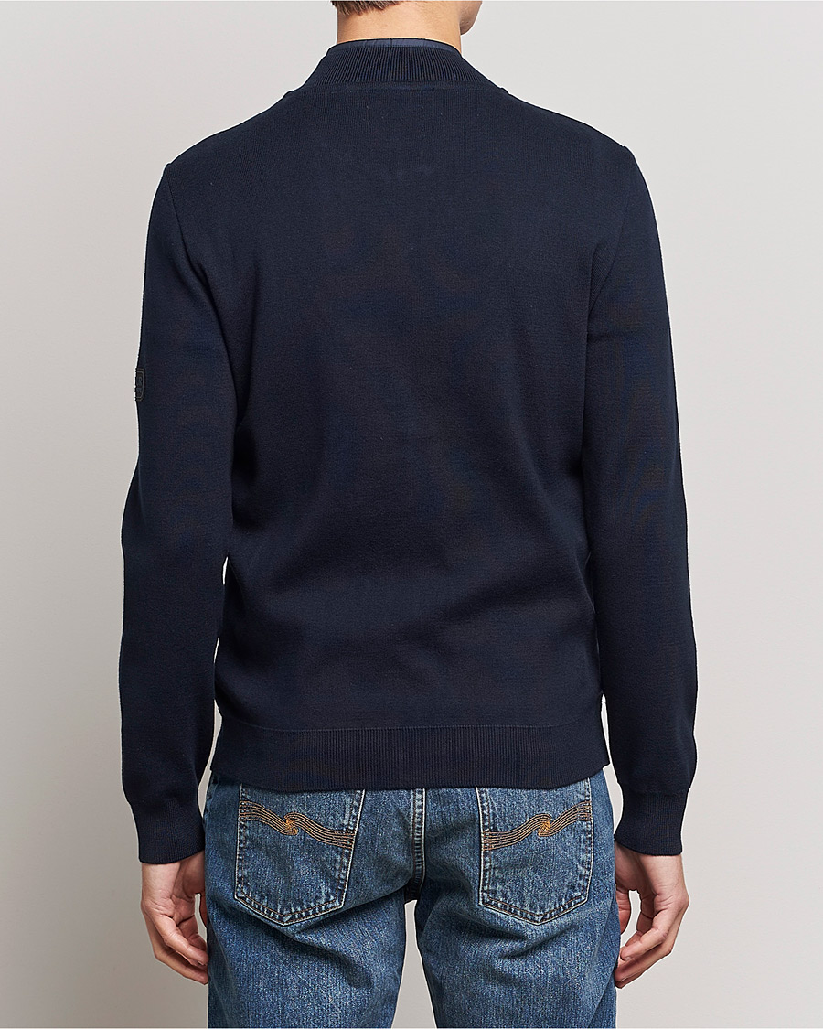 Herr | Tröjor | Barbour International | Baffle Zip Through Sweater Navy