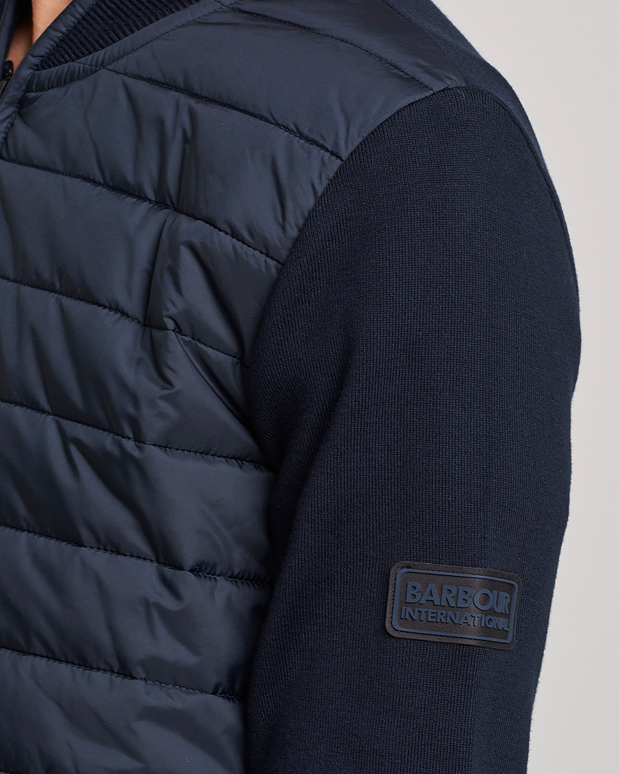 Herr | Tröjor | Barbour International | Baffle Zip Through Sweater Navy