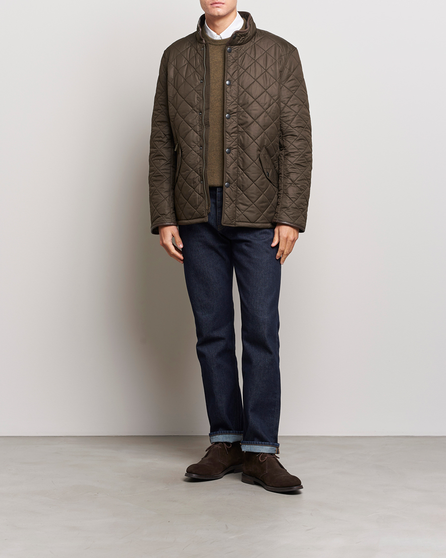 Barbour Lifestyle Powell Quilted Jacket Olive Herr Care of Carl