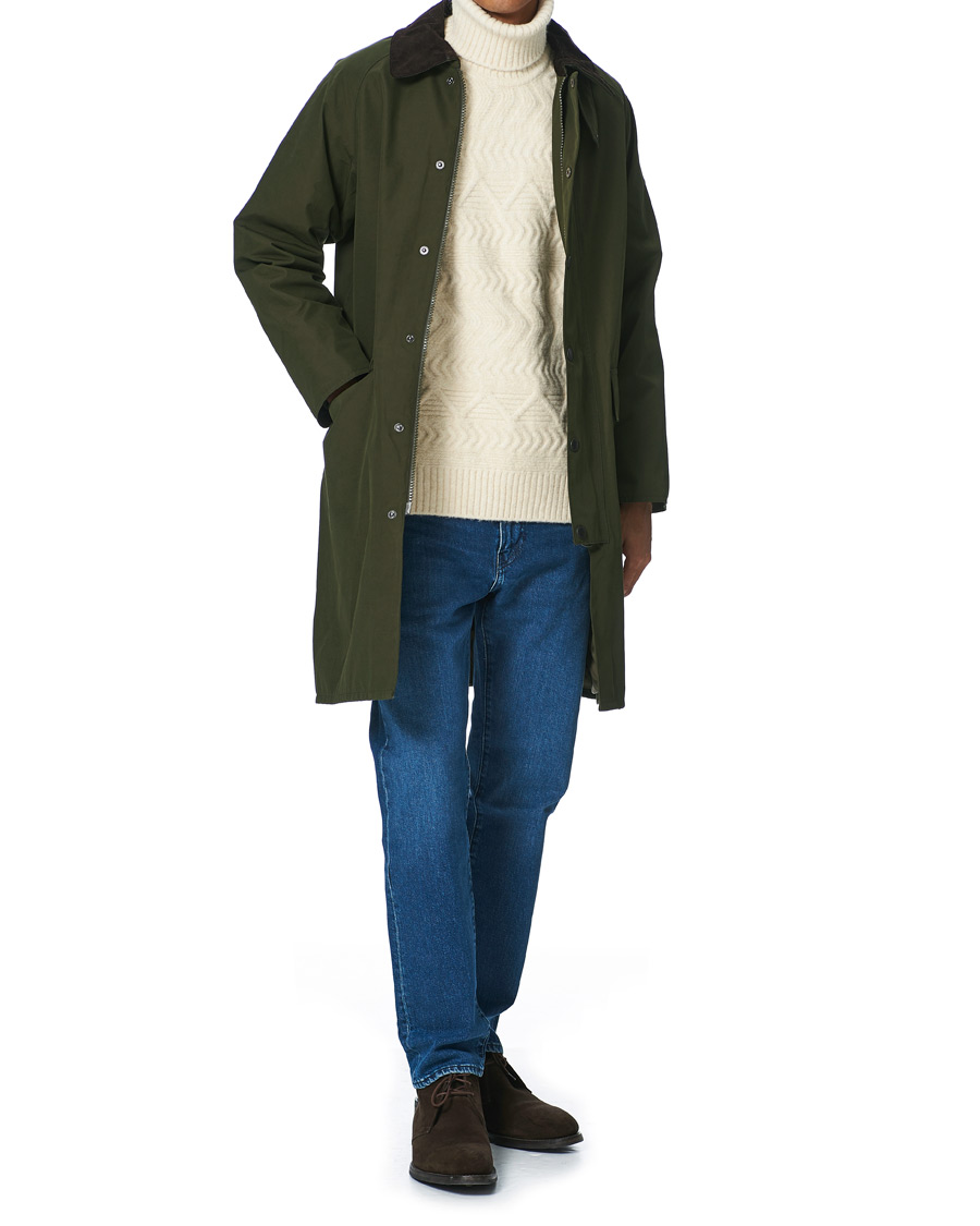 Barbour White Label Waterproof Slim Burghley Jacket Sage | Herr