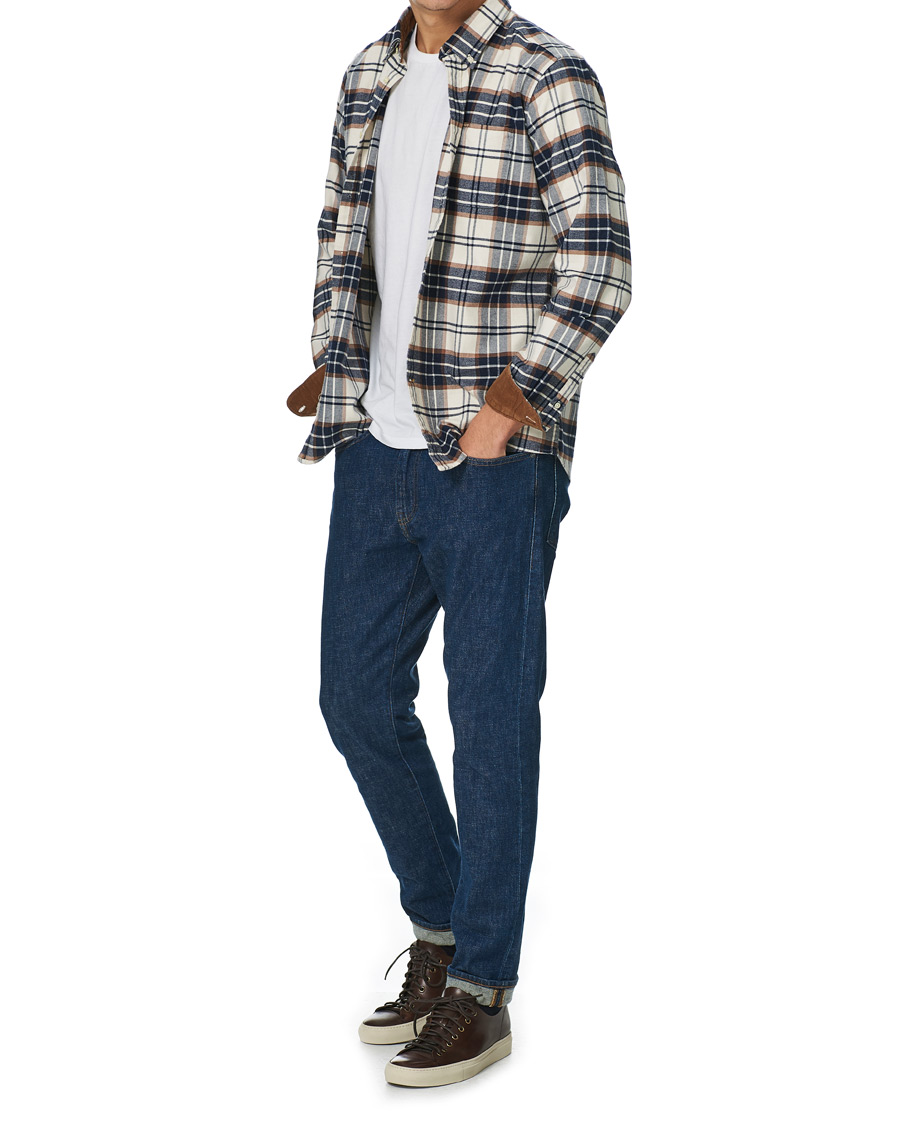 Herr | Skjortor | Barbour Lifestyle | Portdown Flannel Check Shirt Ecru