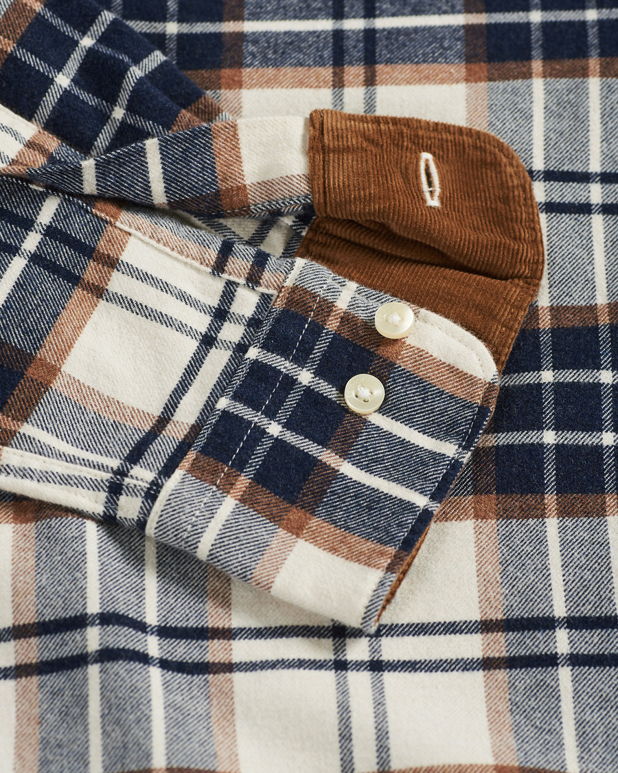 Herr | Skjortor | Barbour Lifestyle | Portdown Flannel Check Shirt Ecru
