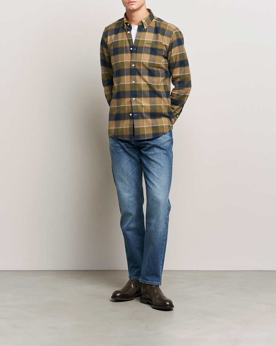 Herr | Skjortor | Barbour Lifestyle | Country Check Flannel Shirt Stone