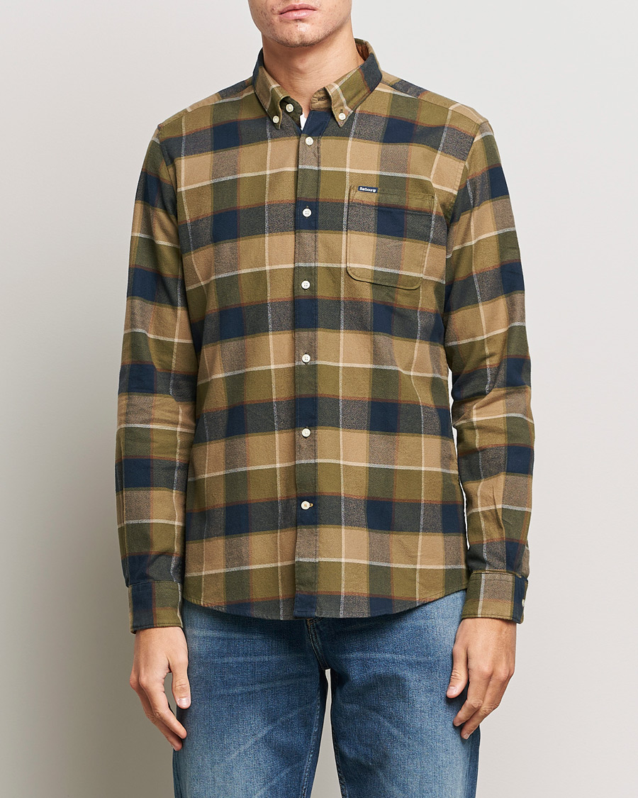 Herr |  | Barbour Lifestyle | Country Check Flannel Shirt Stone
