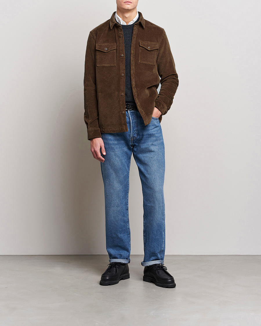 Herr | Skjortor | Barbour Lifestyle | Corduroy Overshirt French Sandstone