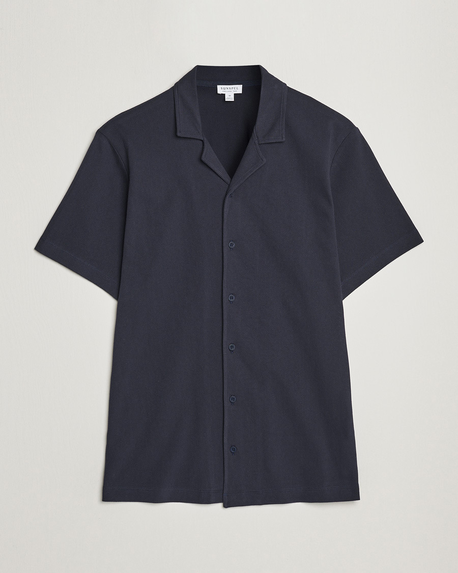 Herr | Skjortor | Sunspel | Riviera Resort Shirt Navy