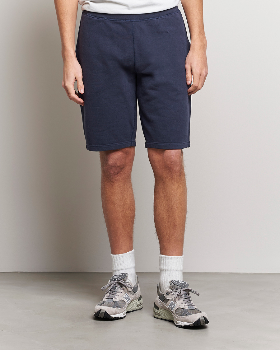 Herr | Loungewear | Sunspel | Loopback Shorts Navy
