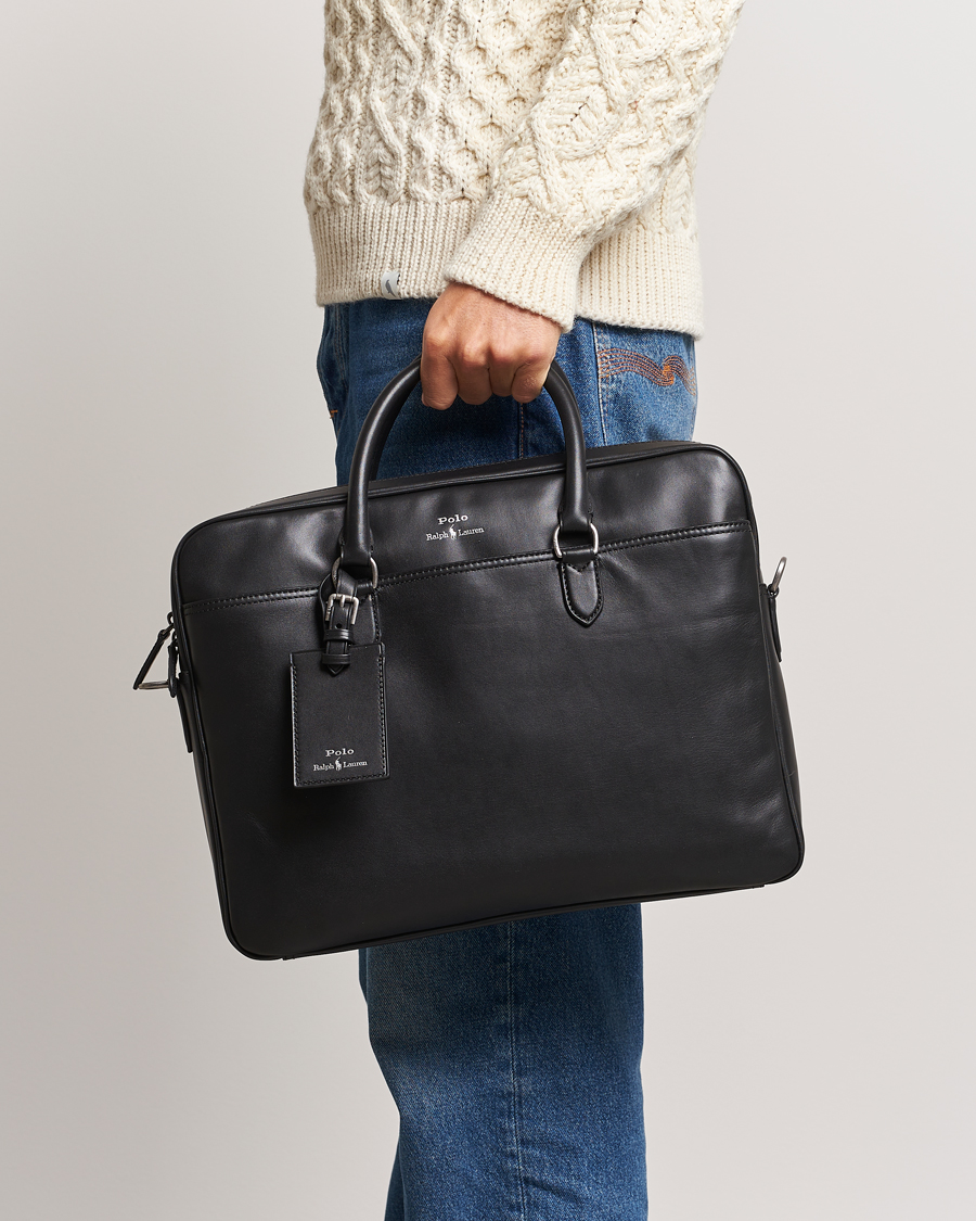 Herr | Portföljer | Polo Ralph Lauren | Leather Commuter Bag  Black