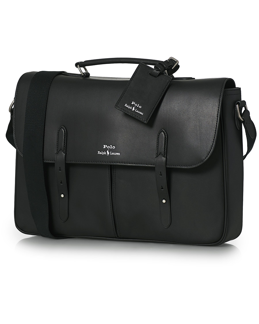 Herr | Polo Ralph Lauren Messenger Bag Black Leather | Polo Ralph Lauren | Messenger Bag Black Leather