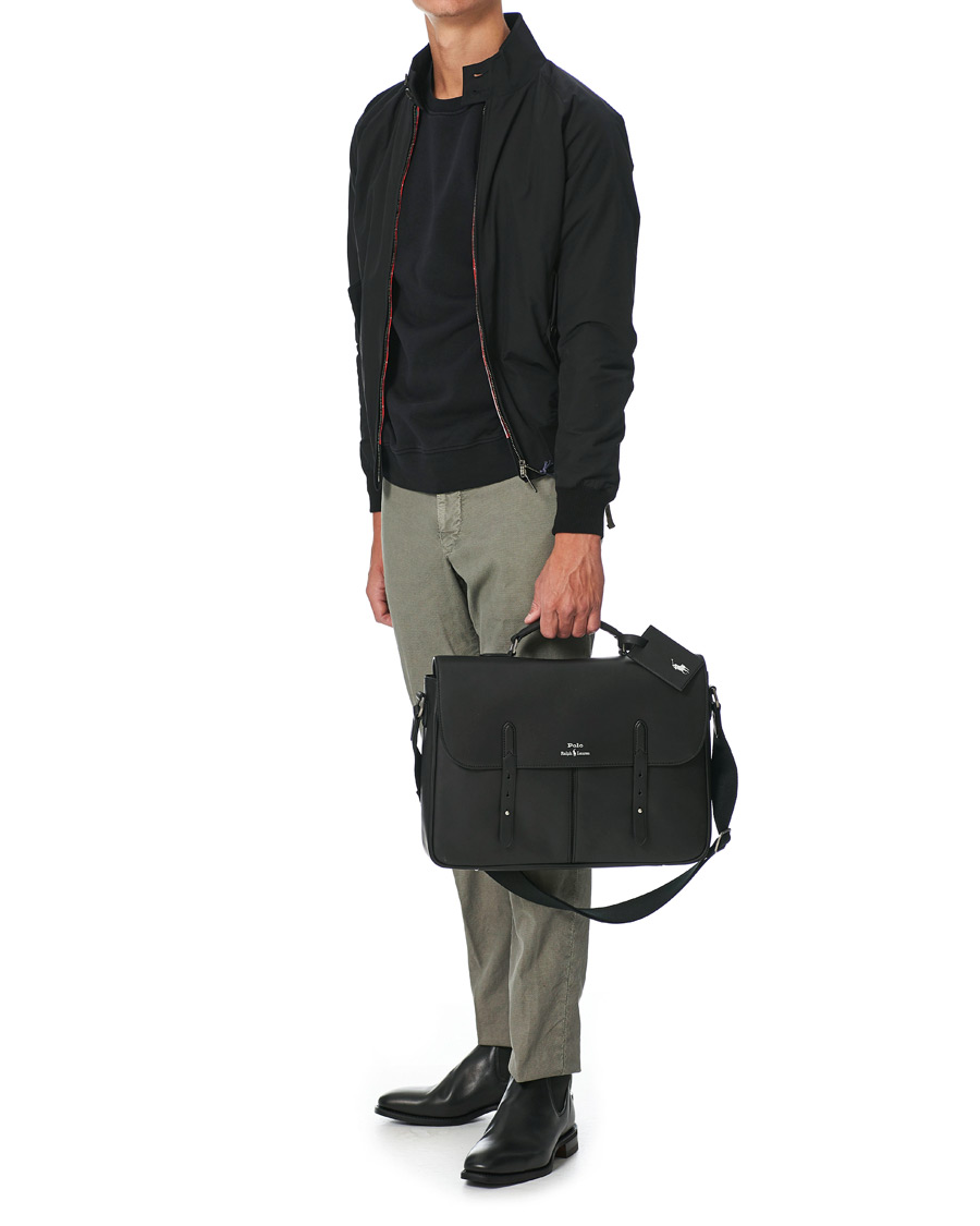 Herr | Polo Ralph Lauren Messenger Bag Black Leather | Polo Ralph Lauren | Messenger Bag Black Leather