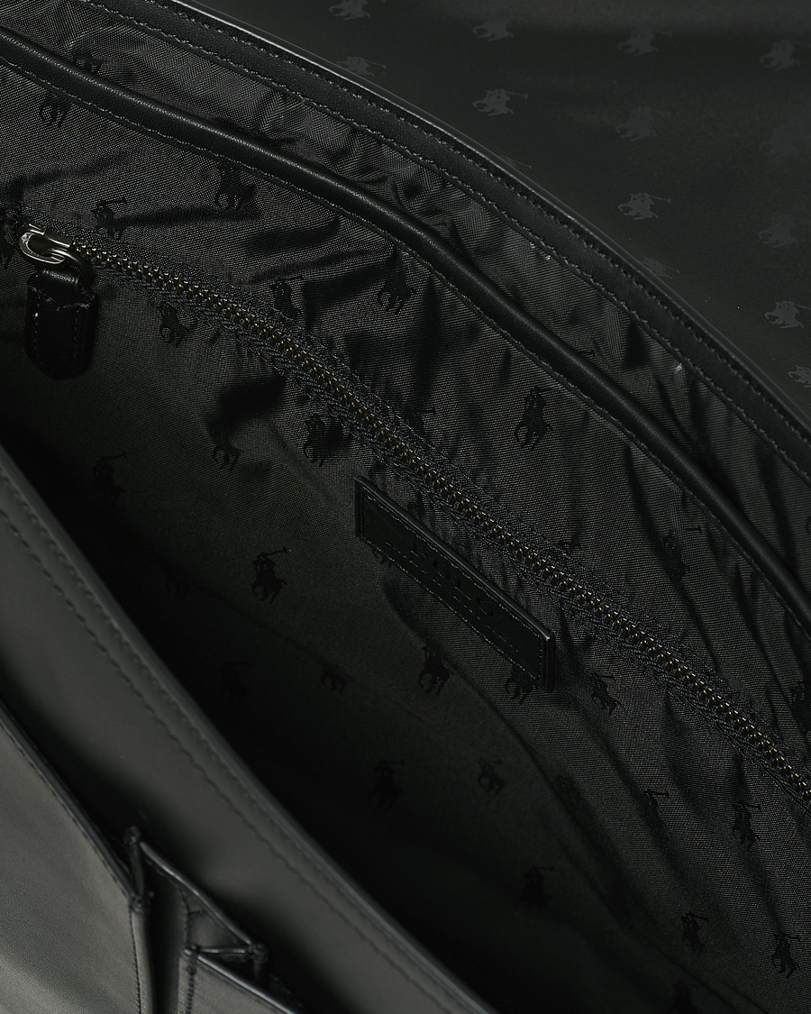 Herr | Polo Ralph Lauren Messenger Bag Black Leather | Polo Ralph Lauren | Messenger Bag Black Leather