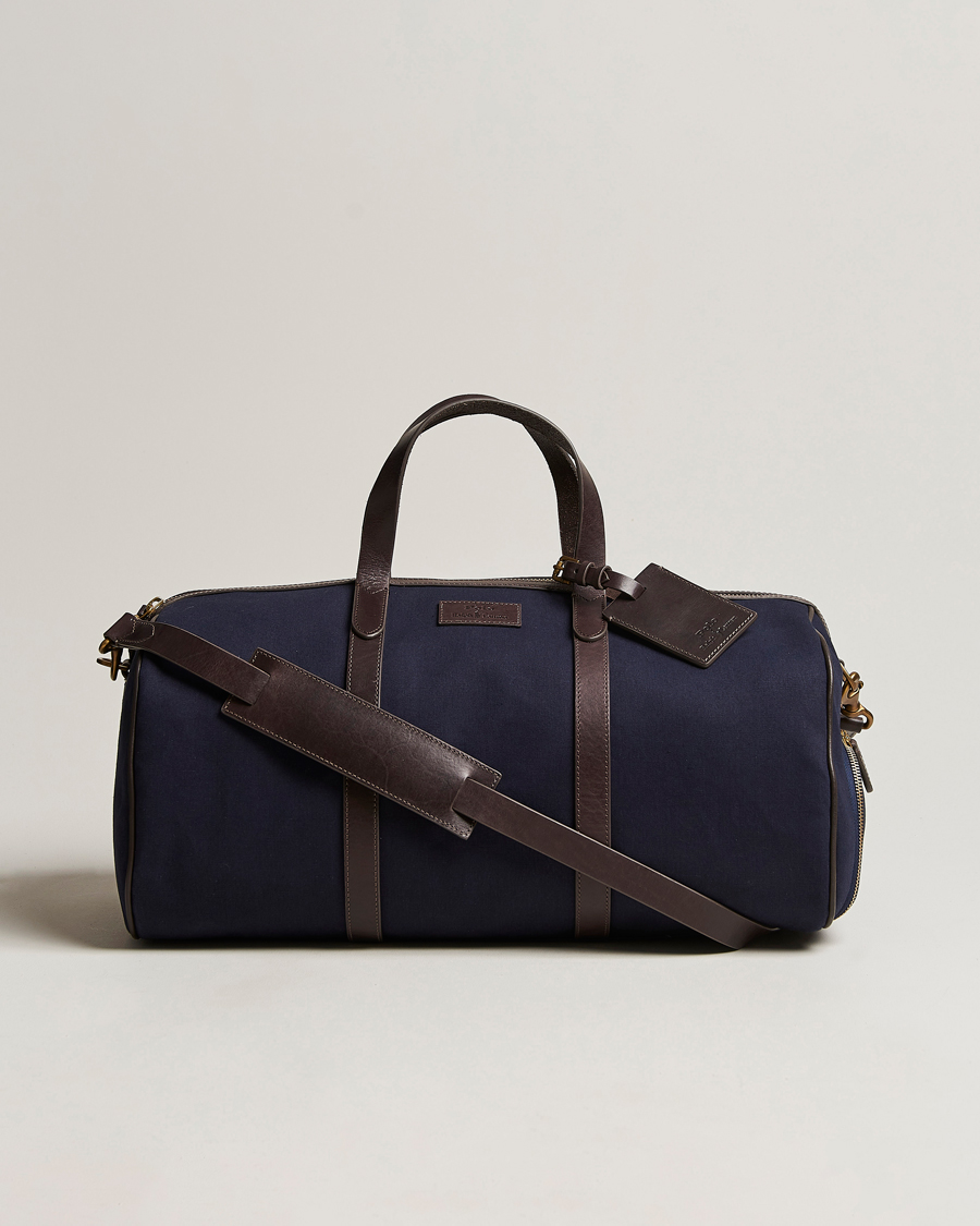 Herr | Polo Ralph Lauren Canvas/Leather Dufflebag Aviator Navy/Brown | Polo Ralph Lauren | Canvas/Leather Dufflebag Aviator Navy/Brown