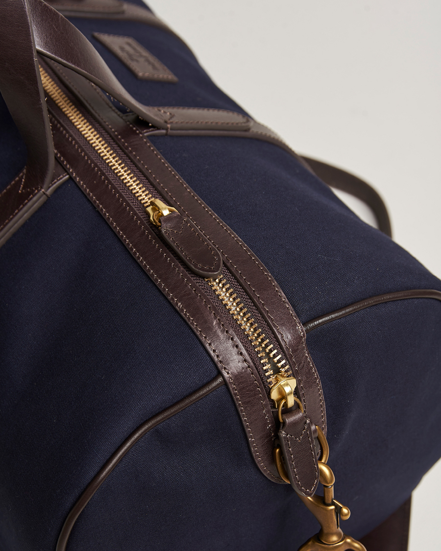 Herr | Polo Ralph Lauren Canvas/Leather Dufflebag Aviator Navy/Brown | Polo Ralph Lauren | Canvas/Leather Dufflebag Aviator Navy/Brown