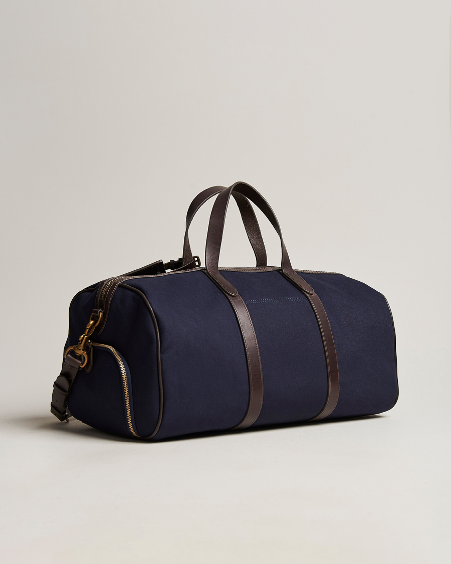Herr | Polo Ralph Lauren Canvas/Leather Dufflebag Aviator Navy/Brown | Polo Ralph Lauren | Canvas/Leather Dufflebag Aviator Navy/Brown