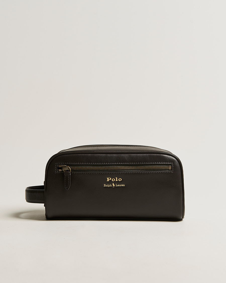 Herr | Polo Ralph Lauren Leather Washbag Brown | Polo Ralph Lauren | Leather Washbag Brown