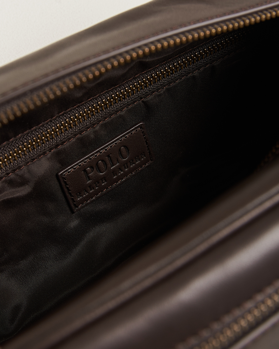 Herr | Polo Ralph Lauren Leather Washbag Brown | Polo Ralph Lauren | Leather Washbag Brown