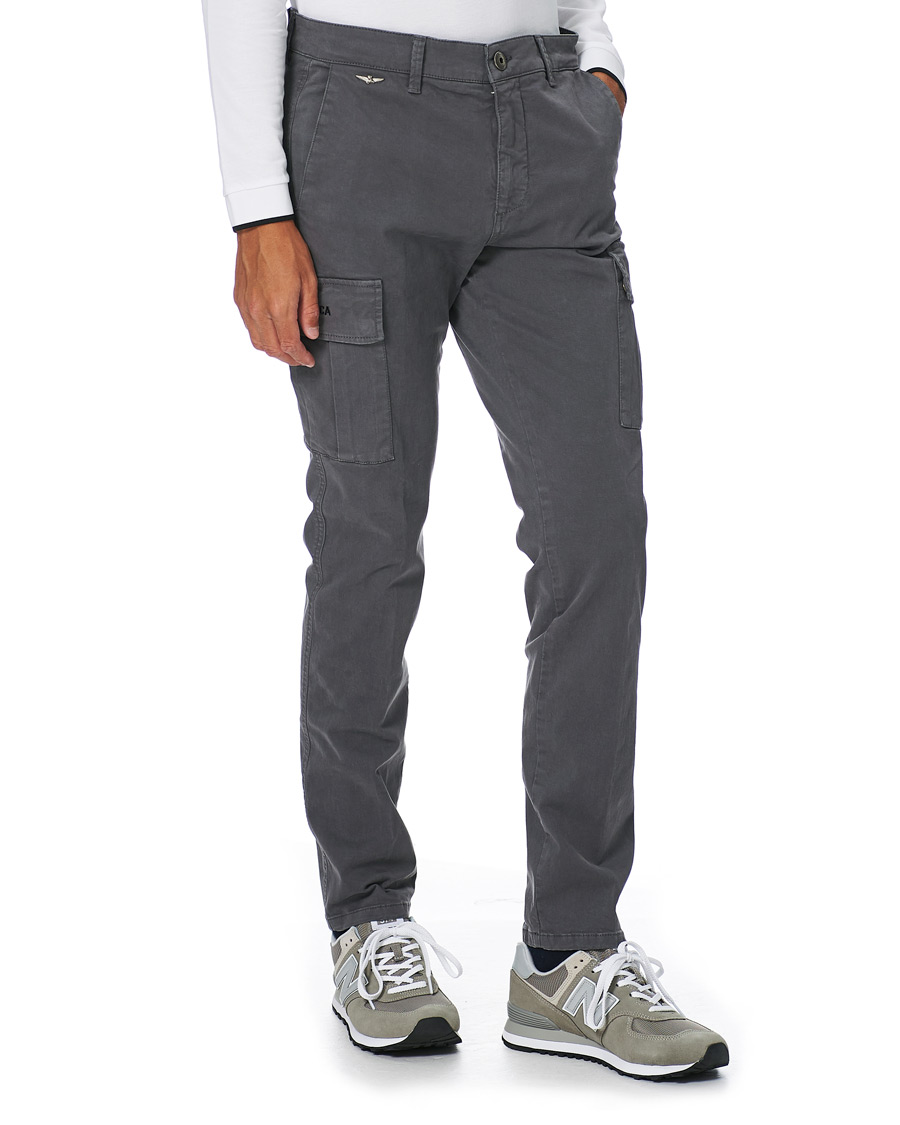 Herr | Byxor | Aeronautica Militare | Cargo Trousers Grigio Medio