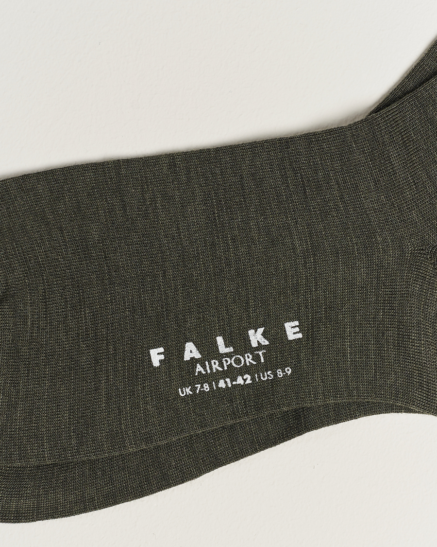 Herr | Strumpor | Falke | Airport Socks Green Melange