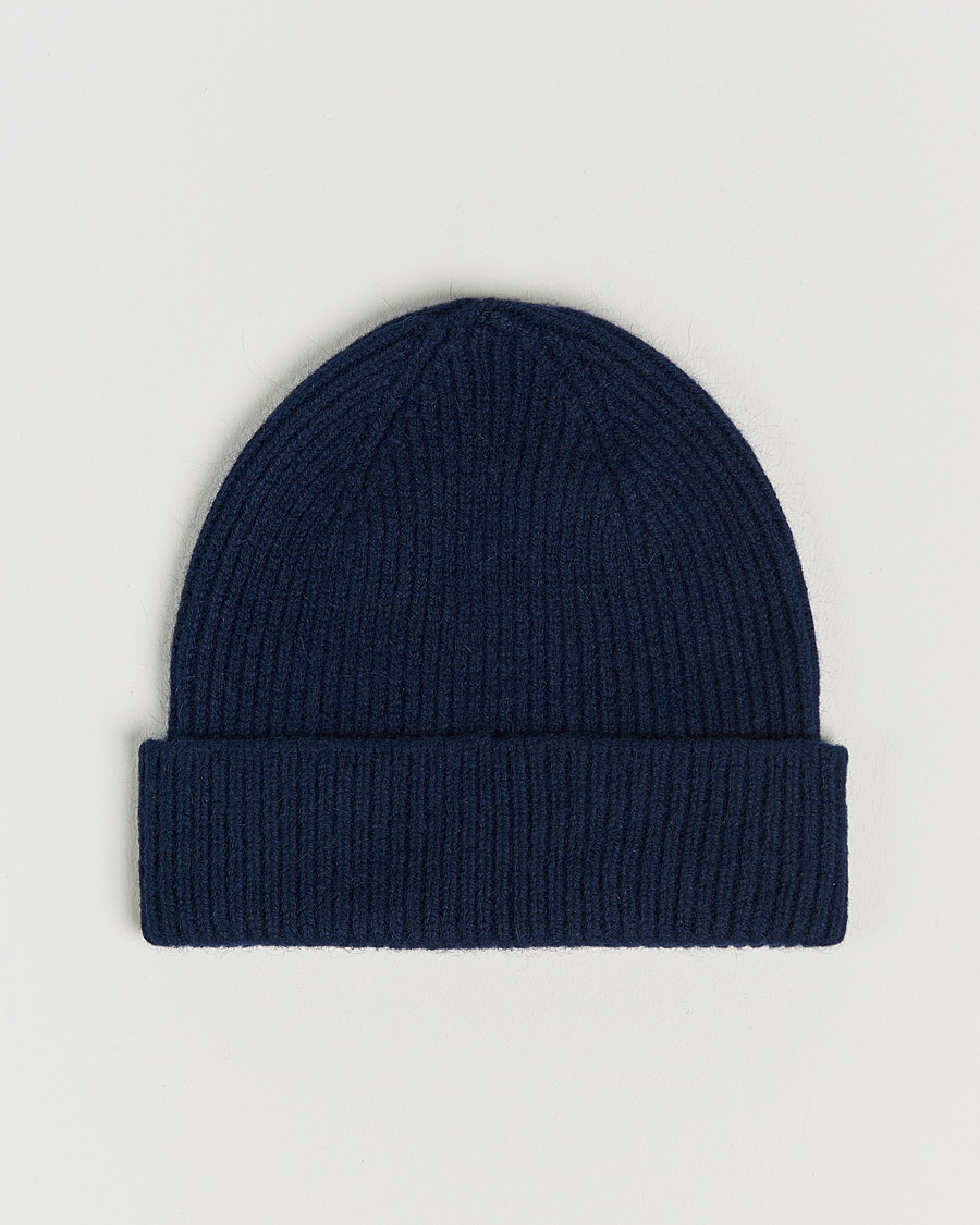 Herr | Mössor | Le Bonnet | Lambswool/Caregora Beanie Midnight