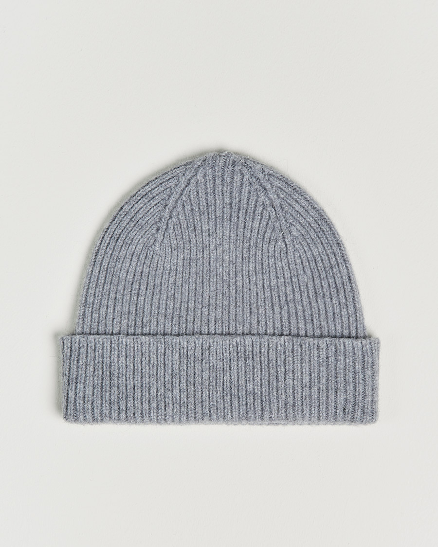 Herr | Mössor | Le Bonnet | Lambswool/Caregora Beanie Smoke