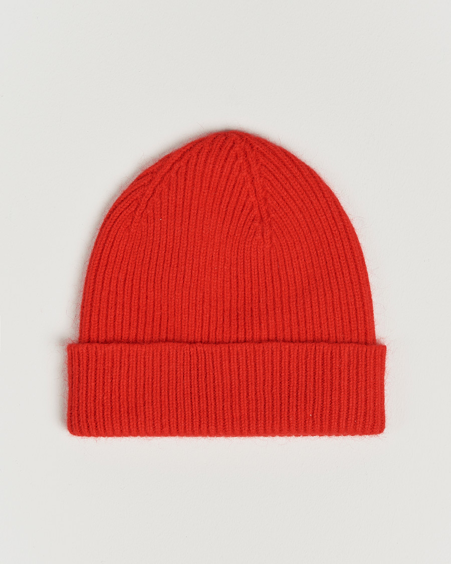 Herr | Le Bonnet Lambswool/Caregora Beanie Crimsom Red | Le Bonnet | Lambswool/Caregora Beanie Crimsom Red