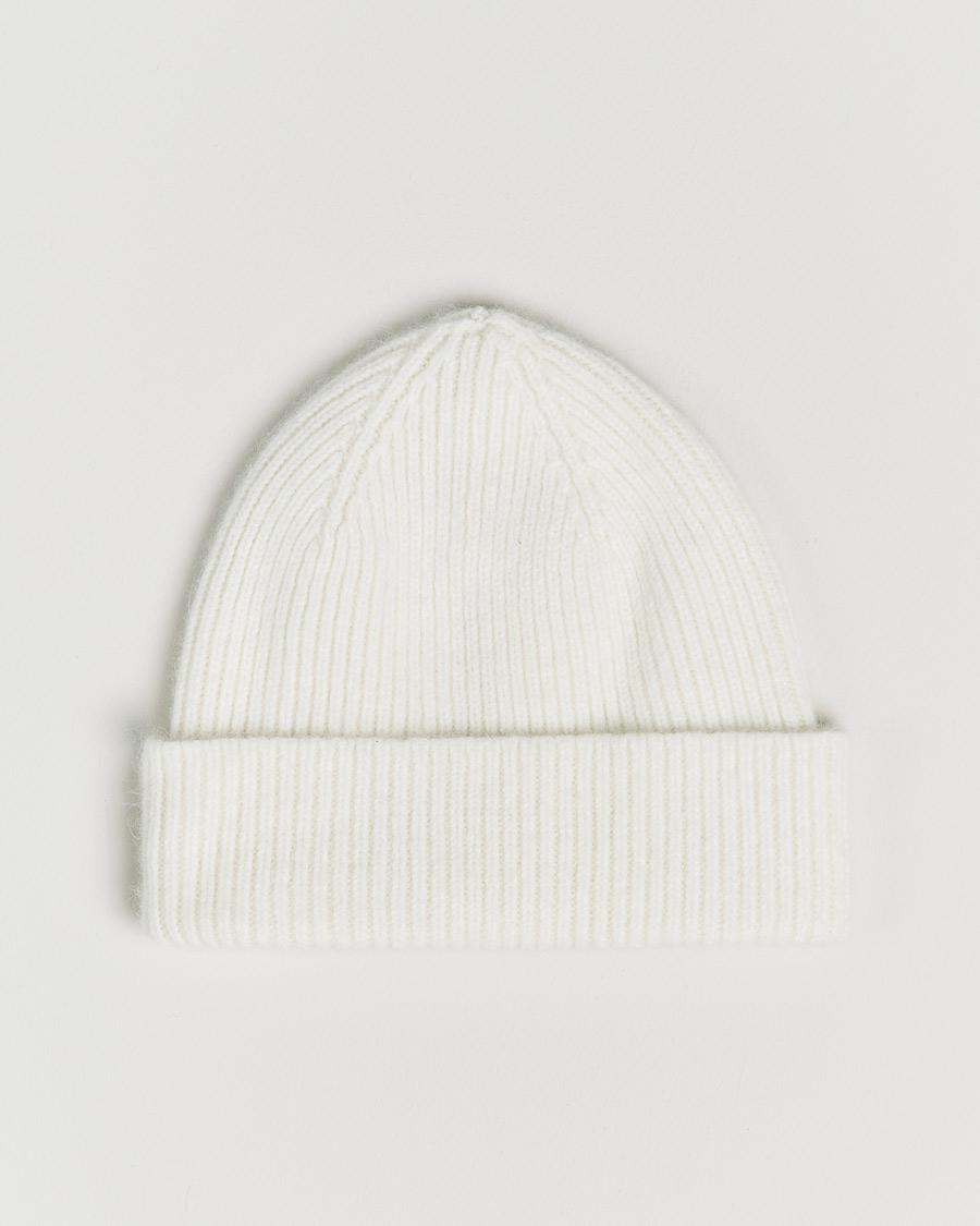 Herr | Mössor | Le Bonnet | Lambswool/Caregora Beanie Snow