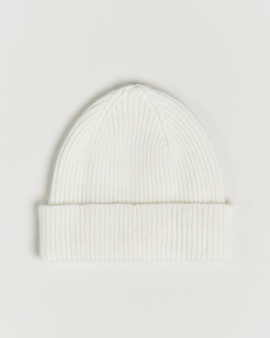 Herr | Mössor | Le Bonnet | Lambswool/Caregora Beanie Snow