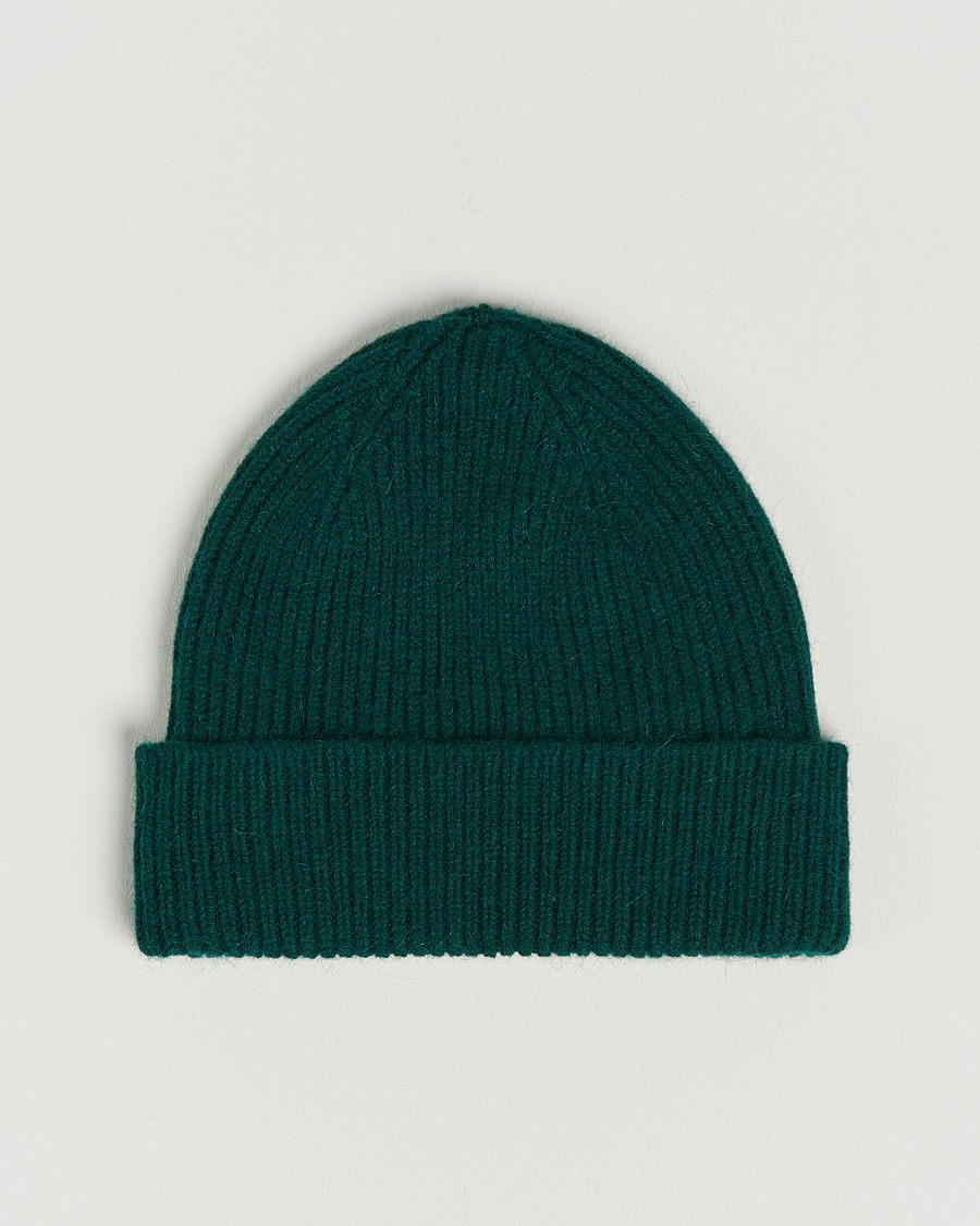 Herr | Mössor | Le Bonnet | Lambswool/Caregora Beanie Moss